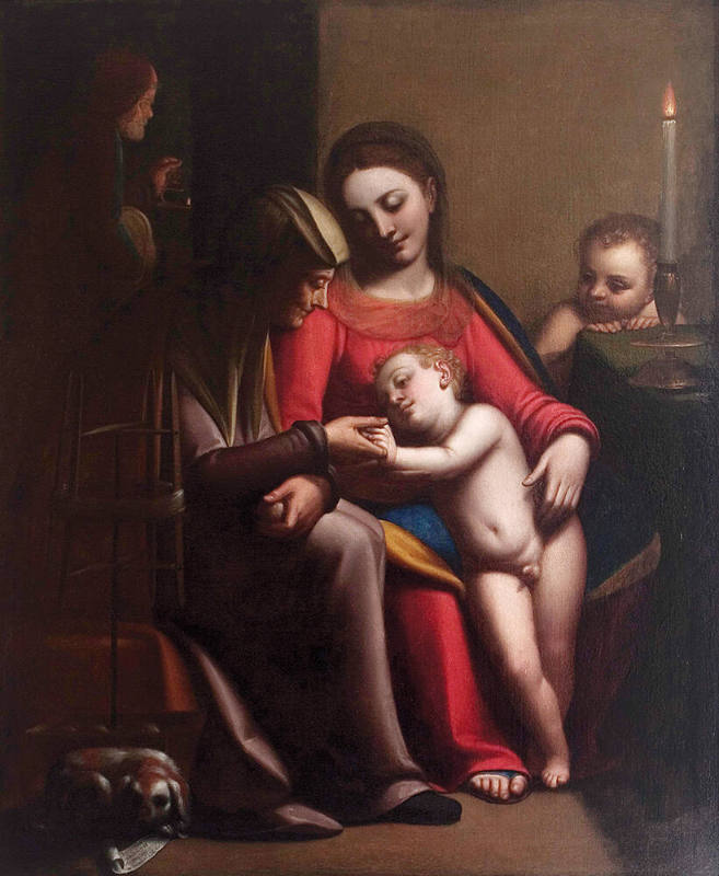 2025超人気 and Anne Saints with Family Holy The John Baptist the アート・デザイン・音楽